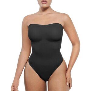 Women's A2-Black Thong Shapewear Control Shaper Bodysuits Jumpsuit Tops